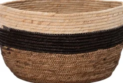 Intratuin Aufbewahrungskorb Didi naturell / schwarz / weiß D 36 H 22 cm| Aufbewahrung