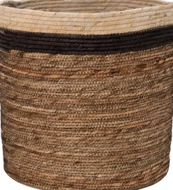 Intratuin Aufbewahrungskorb Didi naturell / schwarz / weiß D 35 H 40 cm| Aufbewahrung