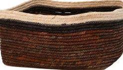 Intratuin Aufbewahrungskorb Didi naturell / schwarz / weiß D 28 H 13 cm| Aufbewahrung