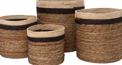 Intratuin Aufbewahrungskorb Didi naturell / schwarz / weiß D 25 H 20 cm| Aufbewahrung