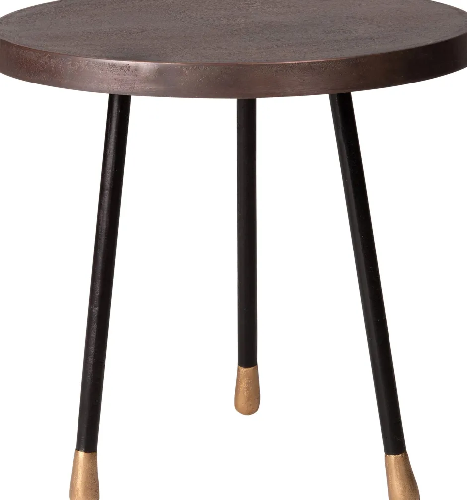 Intratuin Beistelltisch Kaite kupfer / schwarz D 40 H 40 cm| Beistelltische|Beistelltische