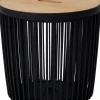 Intratuin Beistelltisch mit Korb schwarz / naturell D 39 H 38 cm 2 St.| Pflanztische & -Regale