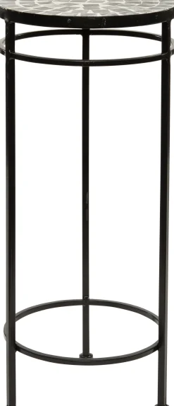 Intratuin Beistelltisch Mosaik schwarz D 30 cm H 66 cm| Beistelltische|Beistelltische