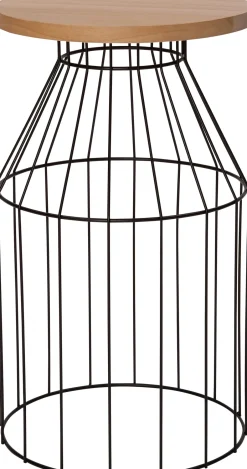 Intratuin Beistelltisch Orion schwarz / natur D 30 H 52 cm| Beistelltische|Beistelltische