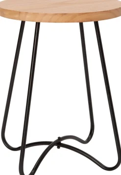 Intratuin Beistelltisch Oona schwarz / natur D 35 H 39 cm| Beistelltische|Beistelltische