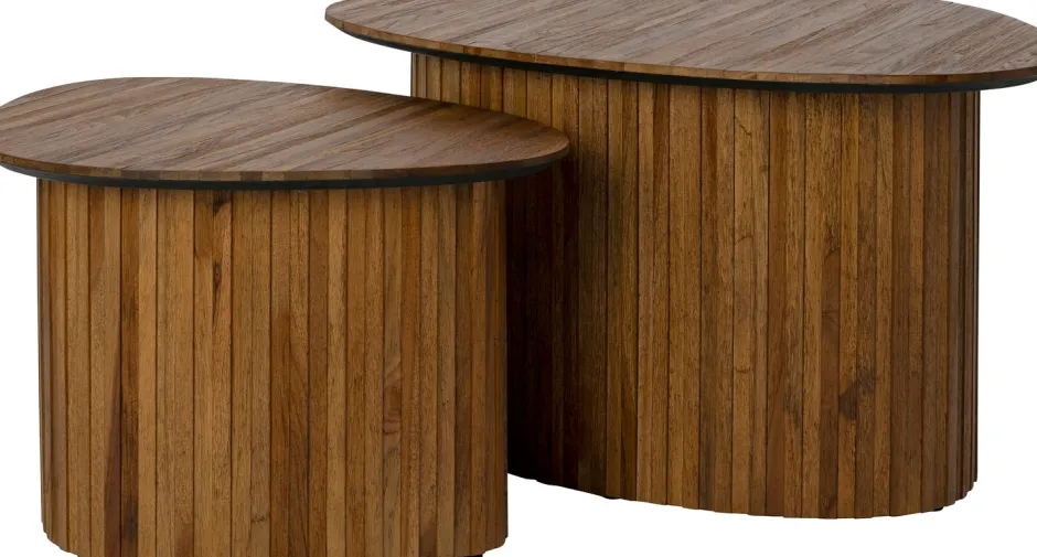 Intratuin Beistelltisch Riss naturell 80 x 59 x 41 cm| Beistelltische|Beistelltische