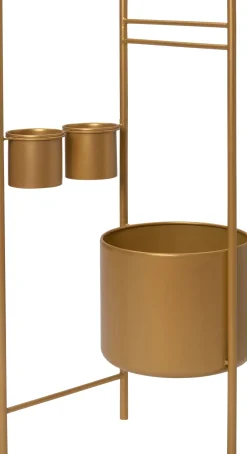 Intratuin Blumenständer Nena gold D 28 H 85 cm| Pflanztische & -Regale|Blumentöpfe & Pflanzgefäße