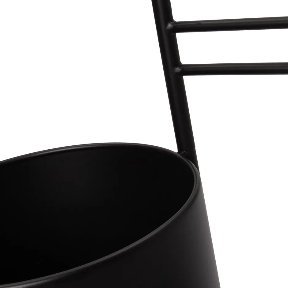 Intratuin Blumenständer Nena schwarz D 28 H 80 cm| Pflanztische & -Regale|Blumentöpfe