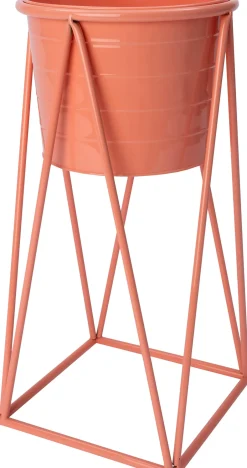 Intratuin Blumentopf auf Beinen Mavi orange 23 x 23 x 47 cm| Blumentöpfe & Pflanzgefäße