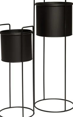 Intratuin Blumentopf auf Ständer D 23 cm H 65 cm schwarz| Blumentöpfe|Blumentöpfe & Pflanzgefäße