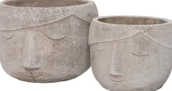 Intratuin Blumentopf Beau grau D 11,5 H 12 cm| Blumentöpfe|Blumentöpfe & Pflanzgefäße