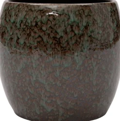 Intratuin Blumentopf Braz grün D 28 H 28 cm| Blumentöpfe & Pflanzgefäße|Blumentöpfe