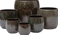 Intratuin Blumentopf Braz grün D 21 H 21 cm| Blumentöpfe & Pflanzgefäße|Blumentöpfe