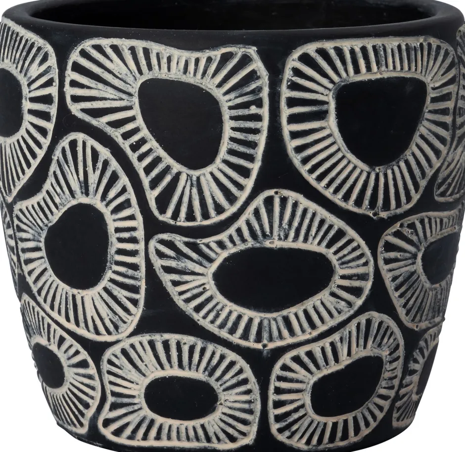 Intratuin Blumentopf Carl schwarz D 18 H 16 cm| Blumentöpfe & Pflanzgefäße|Blumentöpfe