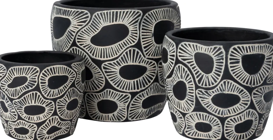Intratuin Blumentopf Carl schwarz D 18 H 16 cm| Blumentöpfe & Pflanzgefäße|Blumentöpfe