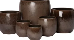 Intratuin Blumentopf Feda braun D 26 H 26 cm| Blumentöpfe|Blumentöpfe & Pflanzgefäße