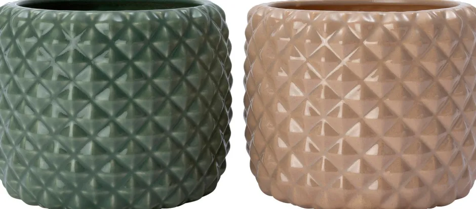 Intratuin Blumentopf Floris taupe D 18 H 16 cm| Blumentöpfe|Blumentöpfe & Pflanzgefäße