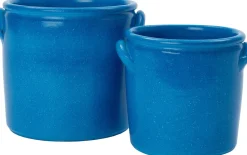 Intratuin Blumentopf Gaia D 24 H 24 cm blau| Blumentöpfe|Blumentöpfe & Pflanzgefäße