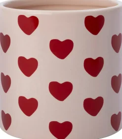 Intratuin Blumentopf Herzen rosa D 9 H 8 cm| Blumentöpfe & Pflanzgefäße|Blumentöpfe