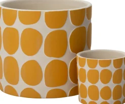 Intratuin Blumentopf Idar gelb D 7 H 6,5 cm| Blumentöpfe|Blumentöpfe & Pflanzgefäße