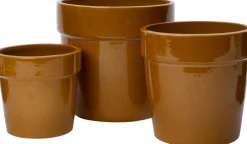 Intratuin Blumentopf Indor gelb D 24 H 23 cm| Blumentöpfe|Blumentöpfe & Pflanzgefäße