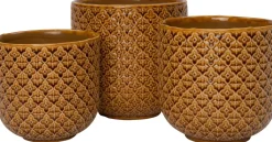 Intratuin Blumentopf Ingo hellbraun D 14,5 H 14 cm| Blumentöpfe|Blumentöpfe & Pflanzgefäße