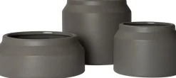 Intratuin Blumentopf Janna grau D 20,5 H 8,5 cm| Blumentöpfe & Pflanzgefäße|Blumentöpfe