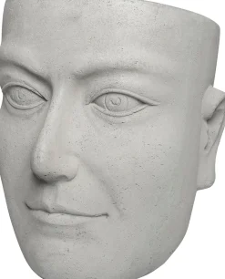 Intratuin Blumentopf Kopf 47 x 42 x 48 cm grau| Blumentöpfe|Blumentöpfe & Pflanzgefäße