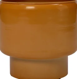 Intratuin Blumentopf mit Fuß Vibrant gelb D 31 H 29 cm| Blumentöpfe|Blumentöpfe & Pflanzgefäße