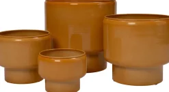 Intratuin Blumentopf mit Fuß Vibrant gelb D 20 H 15 cm| Blumentöpfe|Blumentöpfe & Pflanzgefäße