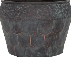 Intratuin Blumentopf Nika grün / kupfer D 36 H 25 cm| Blumentöpfe|Blumentöpfe & Pflanzgefäße