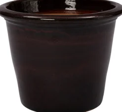 Intratuin Blumentopf Saxon dunkelbraun D 35 H 27 cm| Blumentöpfe|Blumentöpfe & Pflanzgefäße