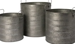 Intratuin Blumentopf Vivi zink D 26 H 26 cm| Blumentöpfe|Blumentöpfe & Pflanzgefäße