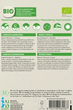 Intratuin Brokkoli (Brassica oleracea 'Belstar F1') (BIO) Samen| Gemüsesamen|Saatgut
