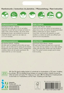 Intratuin Buschbohne (Phaseolus vulgaris 'Miracle') Samen| Gemüsesamen|Saatgut