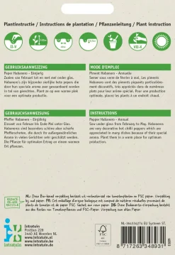 Intratuin Chili Habanero (Capsicum annuum 'Habanero Oranje') Samen| Gemüsesamen|Saatgut