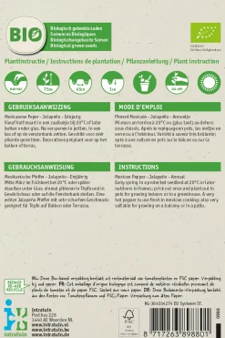 Intratuin Chili (Solanum jalapeno) (BIO) Samen| Gemüsesamen|Saatgut