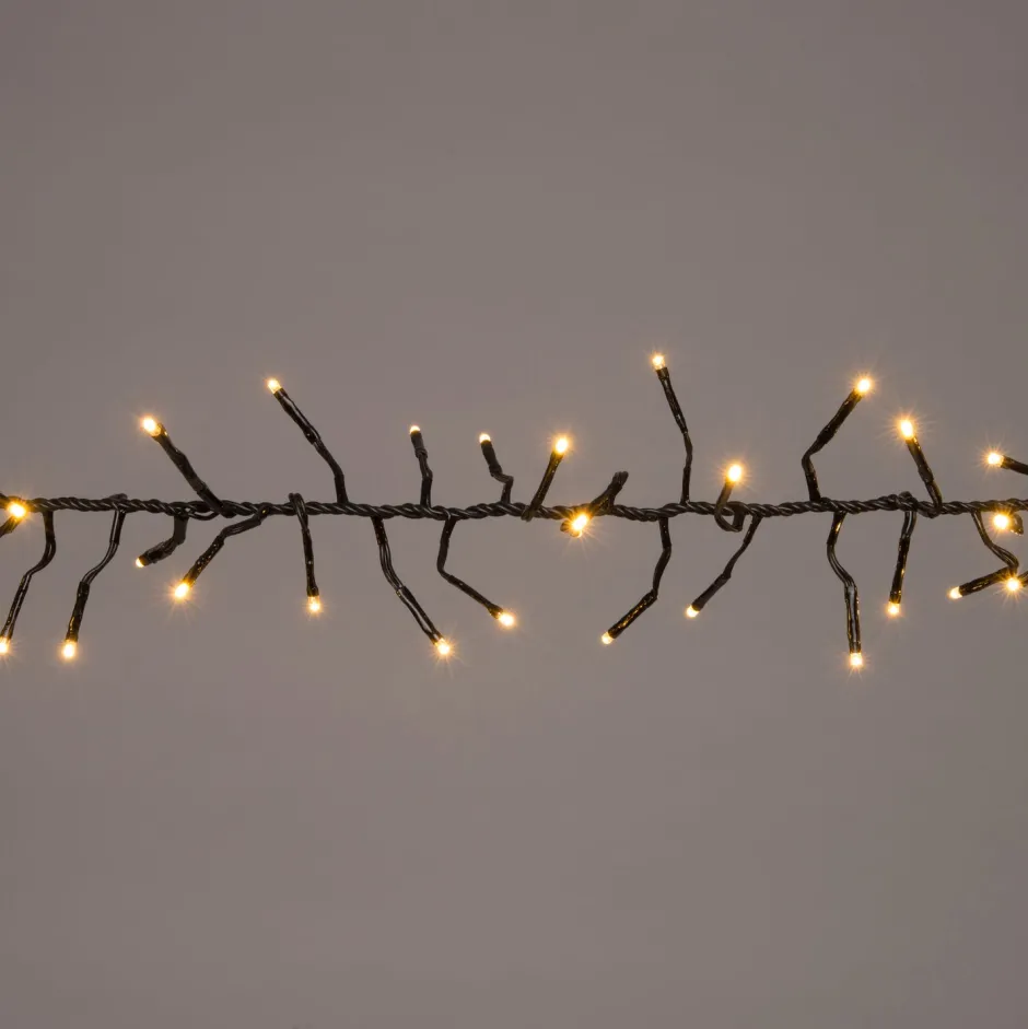 Intratuin Cluster-Lichterkette 2,5 m mit 192 LED Lämpchen warmweiß| Weihnachtsbaumbeleuchtung