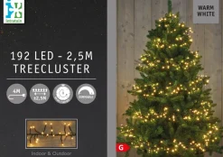 Intratuin Cluster-Lichterkette 2,5 m mit 192 LED Lämpchen warmweiß| Weihnachtsbaumbeleuchtung