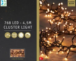 Intratuin Cluster-Lichterkette 4,5 m mit 768 LED Lämpchen klassisch warm| Weihnachtsbaumbeleuchtung