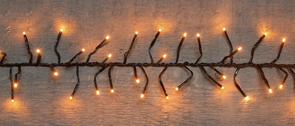 Intratuin Cluster-Lichterkette 12,5 m mit 960 LED Lämpchen klassisch warm| Weihnachtsbaumbeleuchtung