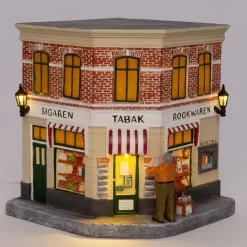 Intratuin De Brink Weihnachtsdorf Zigarrenladen 16,3 x 15,7 x 17,5 cm| Weihnachtshäuschen