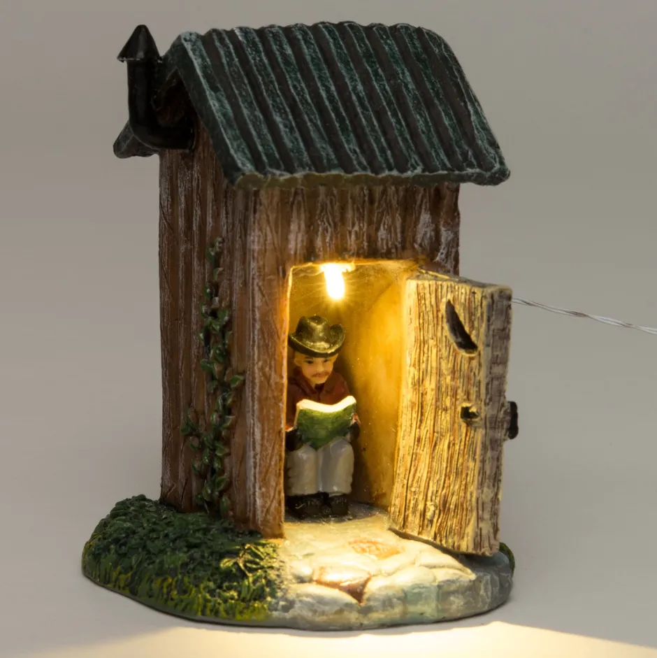 Intratuin De Brink Weihnachtsdorf Toilettenhaus 8,5 x 8,5 x 11 cm| Weihnachtsdorf Figuren & Objekte