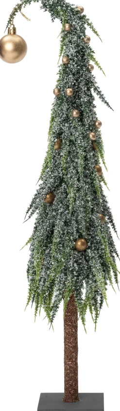 Intratuin Dekobaum Gnoom grün / gold D 12 H 45 cm| Weihnachtsfiguren & -Objekte