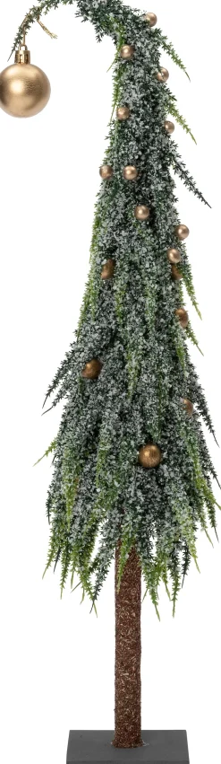 Intratuin Dekobaum Gnoom grün / gold D 15 H 60 cm| Weihnachtsfiguren & -Objekte