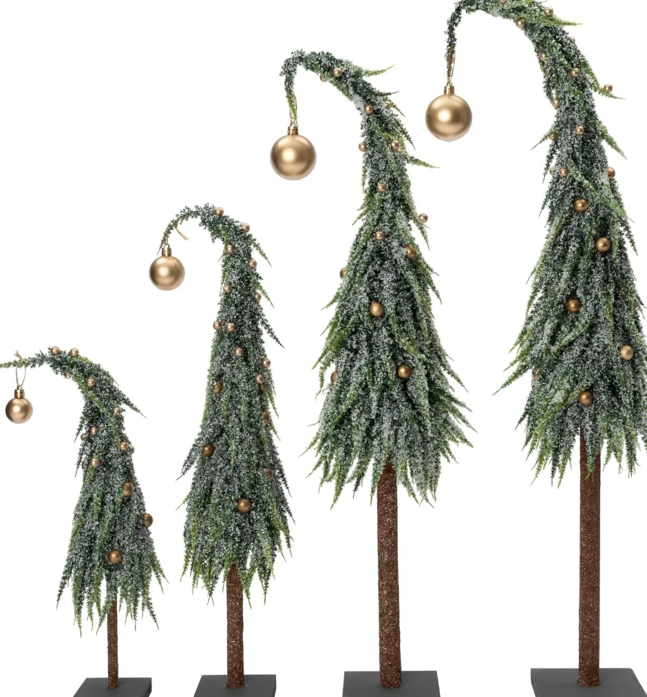Intratuin Dekobaum Gnoom grün / gold D 15 H 60 cm| Weihnachtsfiguren & -Objekte