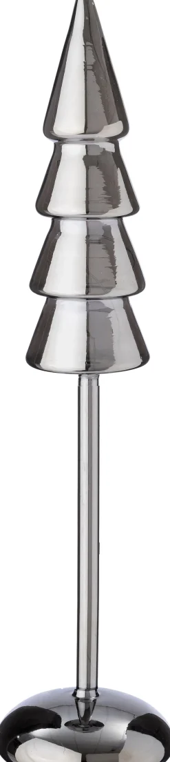 Intratuin Dekobaum Kiran grau mit Beleuchtung D 9,3 H 40 cm| Weihnachtsfiguren & -Objekte