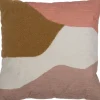 Intratuin Dekokissen Bobbi weiß / rosa / braun 45 x 45 cm| Kissen|Dekokissen