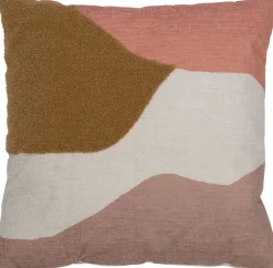 Intratuin Dekokissen Bobbi weiß / rosa / braun 45 x 45 cm| Kissen|Dekokissen