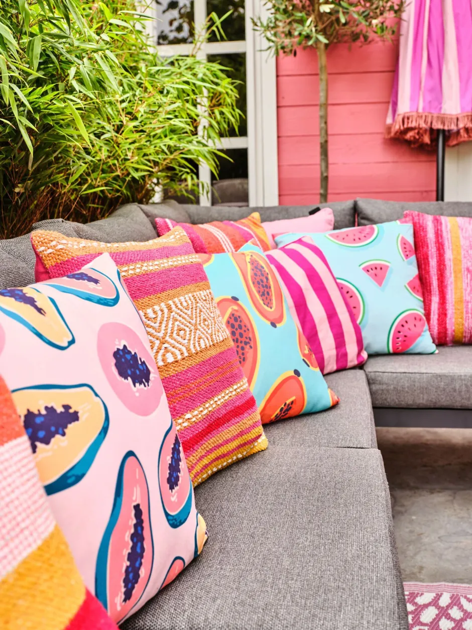 Intratuin Dekokissen Solis Papaya 45 x 45 cm| Dekokissen